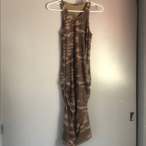 High neck racer back camo monrow dress